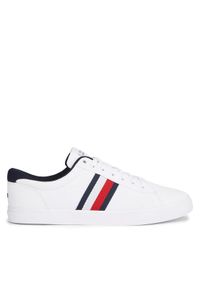 TOMMY HILFIGER - Tommy Hilfiger Tenisówki Iconic Vulc Stripes Mesh FM0FM05072 Biały. Kolor: biały. Materiał: materiał