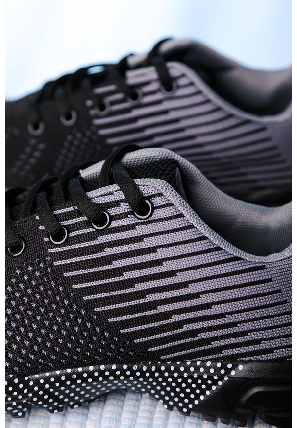 Casu - Czarne buty sportowe sznurowane casu ch017-2/8. Kolor: czarny, szary, wielokolorowy