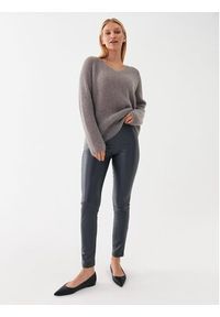 Max Mara Leisure Spodnie z imitacji skóry Zefir 23378601 Szary Slim Fit. Kolor: szary. Materiał: syntetyk #5
