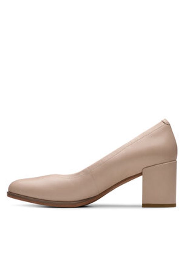 Clarks Półbuty Freva 55 26181336 Beżowy. Kolor: beżowy. Materiał: skóra