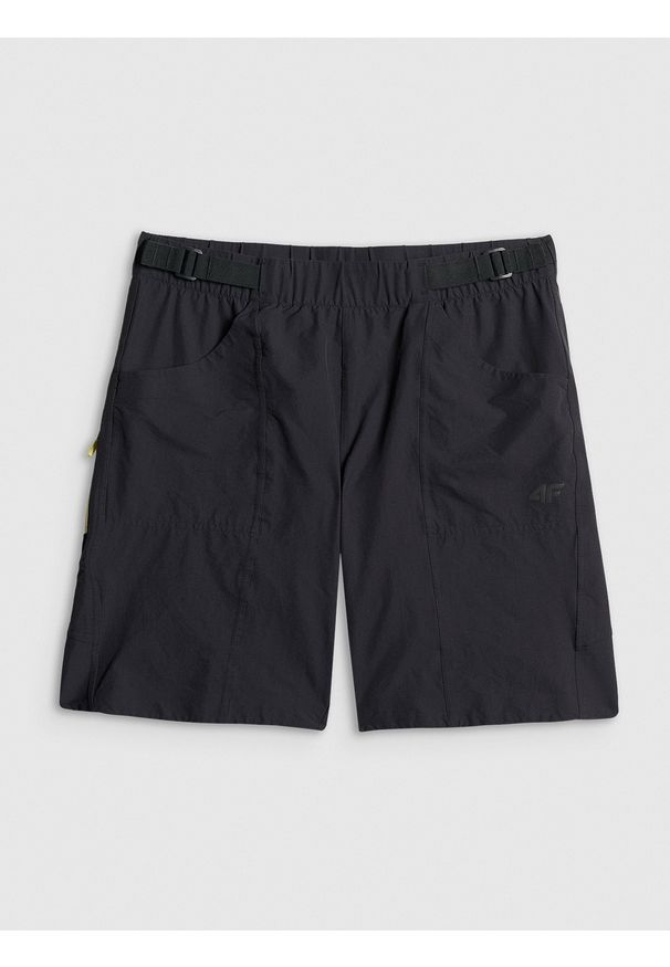 4f - 4F Spodenki rowerowe męskie - czarne XXL. Kolor: czarny. Materiał: dzianina, włókno, materiał. Sport: fitness