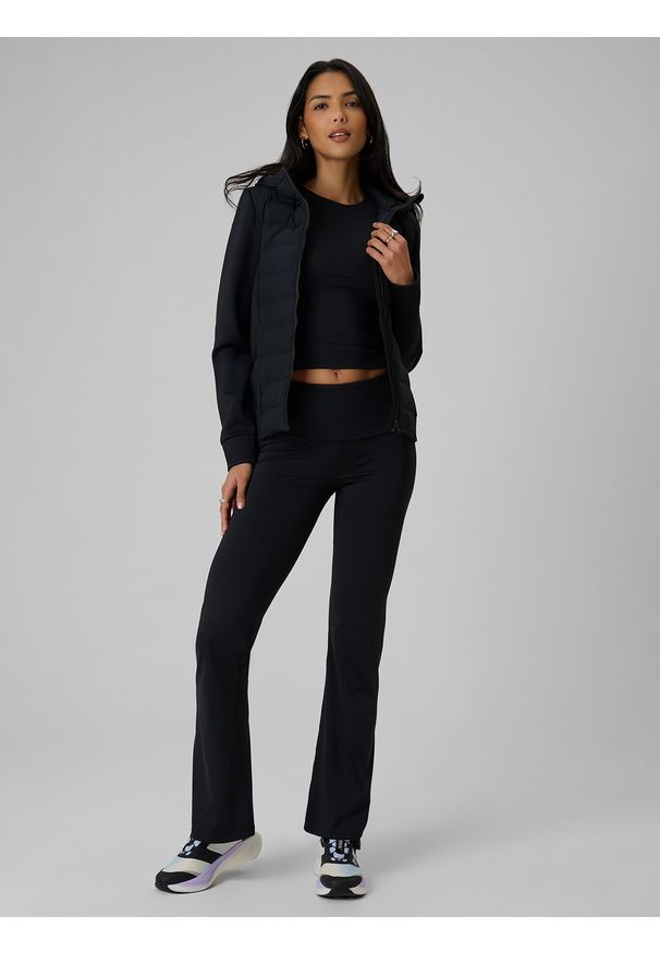 4f - 4F Kurtka z wypełnieniem syntetycznym damska - czarna XL. Okazja: na co dzień. Kolor: czarny. Materiał: syntetyk. Styl: casual