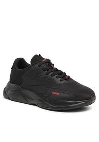 Hugo Sneakersy Leon 50498684 Czarny. Kolor: czarny. Materiał: materiał