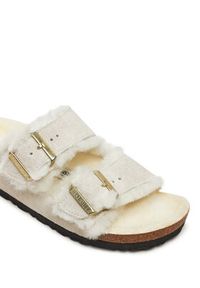 Birkenstock Klapki Arizona Shearling Leve 1026193 Biały. Kolor: biały. Materiał: skóra, zamsz #4