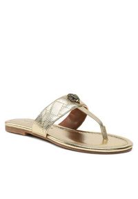 Kurt Geiger Japonki Kensington T-Bar Sandal 8651461109 Złoty. Kolor: złoty. Materiał: skóra