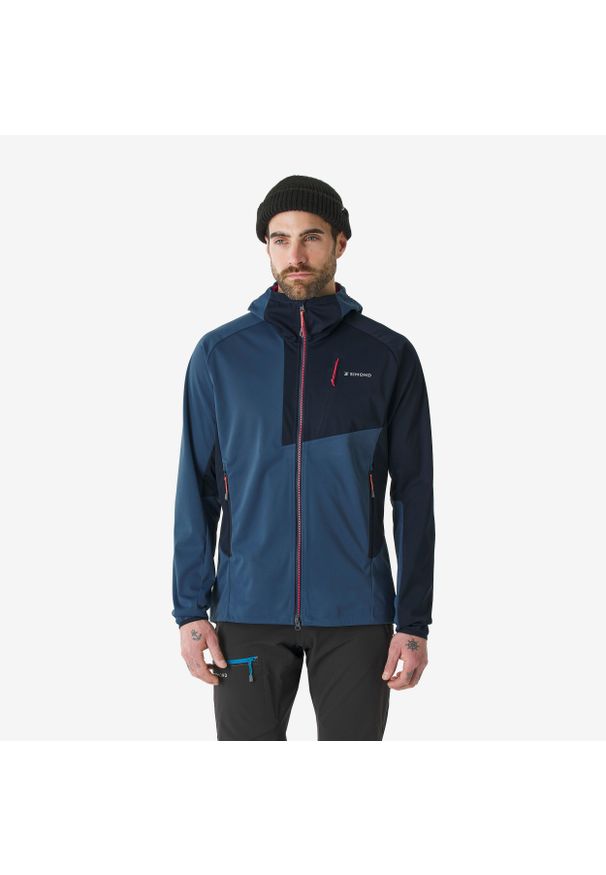 SIMOND - Kurtka softshell Alpinism Light męska. Kolor: czerwony, wielokolorowy, niebieski. Materiał: softshell. Sport: wspinaczka