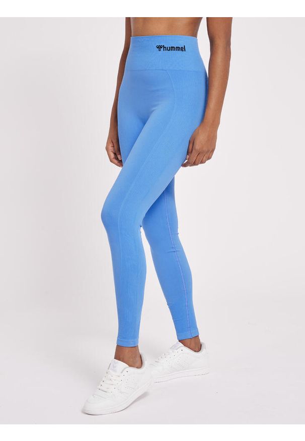 Damskie wysokie legginsy Hummel TIF. Kolor: niebieski. Materiał: tkanina