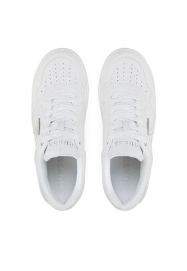 Guess Sneakersy Miram FLPMIR ELE12 Biały. Kolor: biały. Materiał: skóra