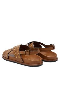 TwinSet - TWINSET Sandały 251TGT070 Brązowy. Kolor: brązowy. Materiał: skóra #4
