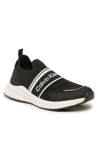 Sneakersy Calvin Klein Jeans Low Cut Easy-On Sneaker V3B9-80594-0308 S Black 999. Kolor: czarny. Materiał: materiał