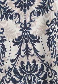 Born2be - Granatowo-Beżowa Bawełniana Sukienka w Stylu Boho na Ramiączkach z Falbanką Zaelle. Okazja: na imprezę, na co dzień. Typ kołnierza: dekolt w serek. Kolor: niebieski. Materiał: bawełna. Długość rękawa: na ramiączkach. Sezon: lato. Styl: boho #6