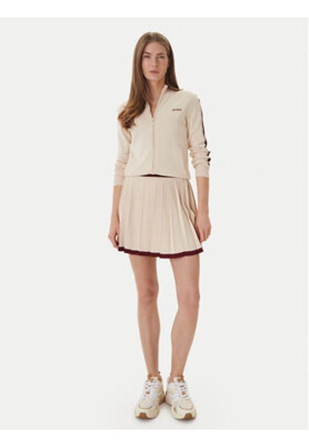 Guess Spódnica plisowana V6GD04 Z0649 Beżowy Regular Fit. Kolor: beżowy. Materiał: syntetyk