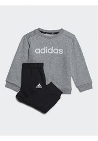 Adidas - adidas Komplet dresowy Essentials Lineage Jogger Set HR5882 Szary Regular Fit. Kolor: szary. Materiał: bawełna