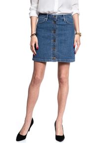 Lee - SPÓDNICA JEANSOWA LEE A LINE SKIRT MID STONEWASH L38NMG44. Materiał: jeans #7