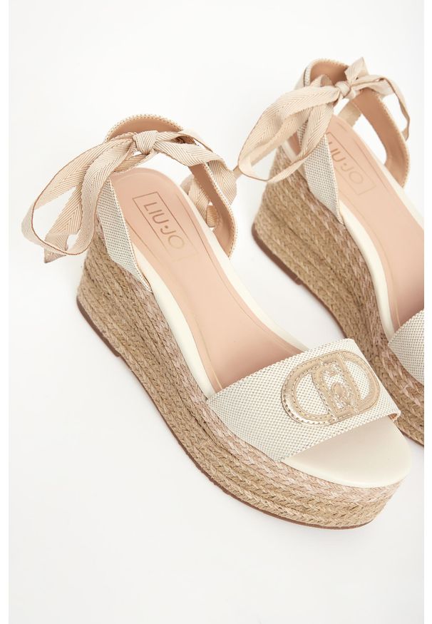 Liu Jo - Sandały damskie na koturnie LIU JO. Obcas: na koturnie