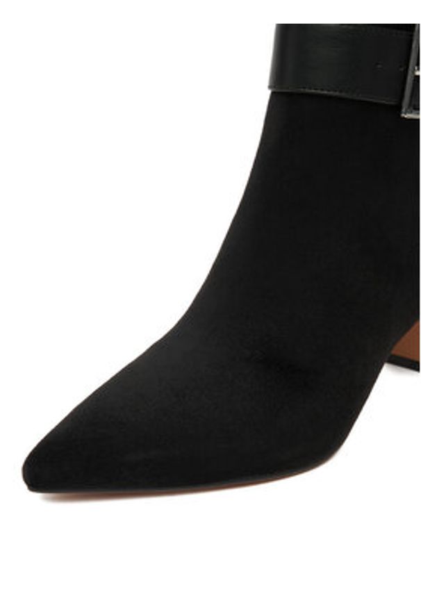 Nine West Botki CEO-LAMIA-01 Czarny. Kolor: czarny. Materiał: materiał