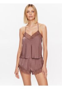 Hunkemöller Koszulka piżamowa Spun 201716 Brązowy Feminine Fit. Kolor: brązowy #1