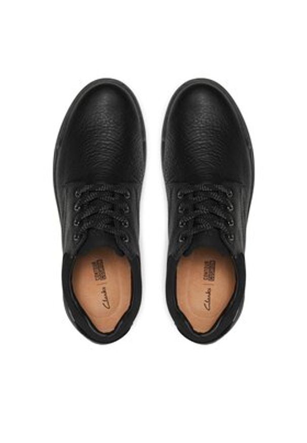 Clarks Półbuty Rockie Walk Gtx Gore-Tex 261734647 Czarny. Kolor: czarny. Materiał: skóra