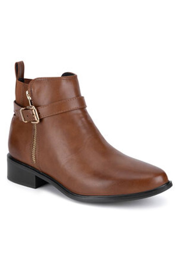 Clara Barson Botki WYL4016-1 Brązowy. Kolor: brązowy. Materiał: materiał