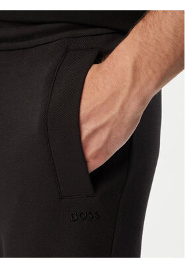 BOSS T-Shirt 50569918 Czarny Regular Fit. Kolor: czarny. Materiał: bawełna