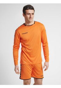 Hummel koszulka męska z długim rękawem hml Authentic Poly Jersey. Kolor: wielokolorowy, pomarańczowy, czarny. Materiał: jersey. Długość rękawa: długi rękaw. Długość: długie
