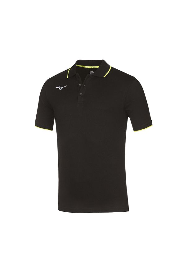 Koszulka polo dla dzieci Mizuno. Typ kołnierza: polo. Kolor: żółty, wielokolorowy, czarny