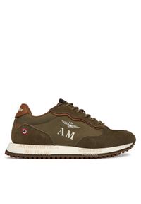 Aeronautica Militare Sneakersy 261SC0320UPL00313 Khaki. Kolor: brązowy. Materiał: materiał #1