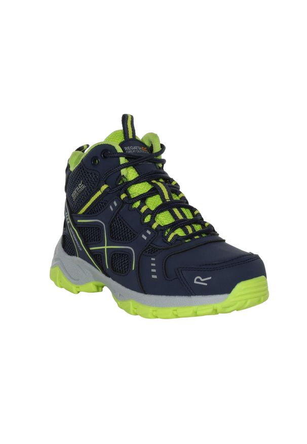 Regatta - Buty Trekkingowe Dziecięce Vendeavour. Kolor: żółty, niebieski, wielokolorowy, zielony. Sport: turystyka piesza