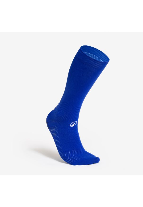 KIPSTA - Skarpety piłkarskie podwyższone dla dzieci Kipsta Viralto II MiD antypoślizgowe. Materiał: elastan, poliamid. Sport: piłka nożna