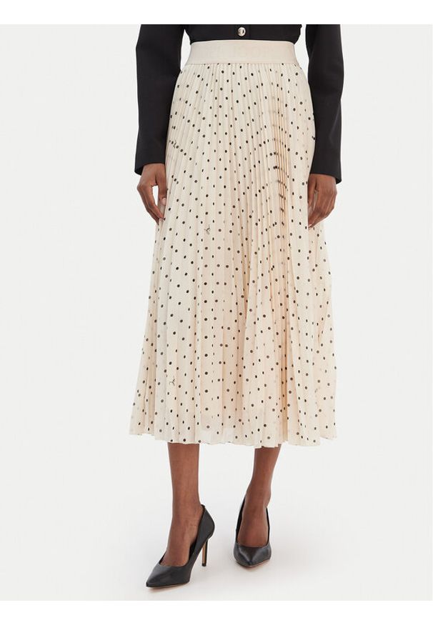 JOOP! Spódnica plisowana Salma2 30100095 Beżowy Regular Fit. Kolor: beżowy. Materiał: syntetyk
