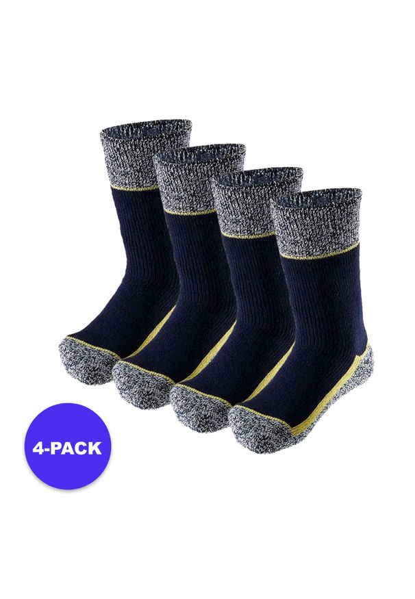 HEAT KEEPER - Męskie skarpety termoaktywne 4 pary. Kolor: niebieski. Sport: turystyka piesza