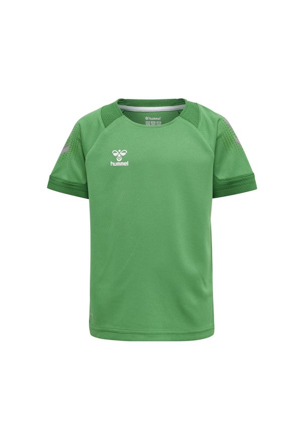 Dziecięcy dżersej poliestrowy Hummel Lead. Kolor: zielony. Materiał: poliester, jersey. Sport: piłka ręczna