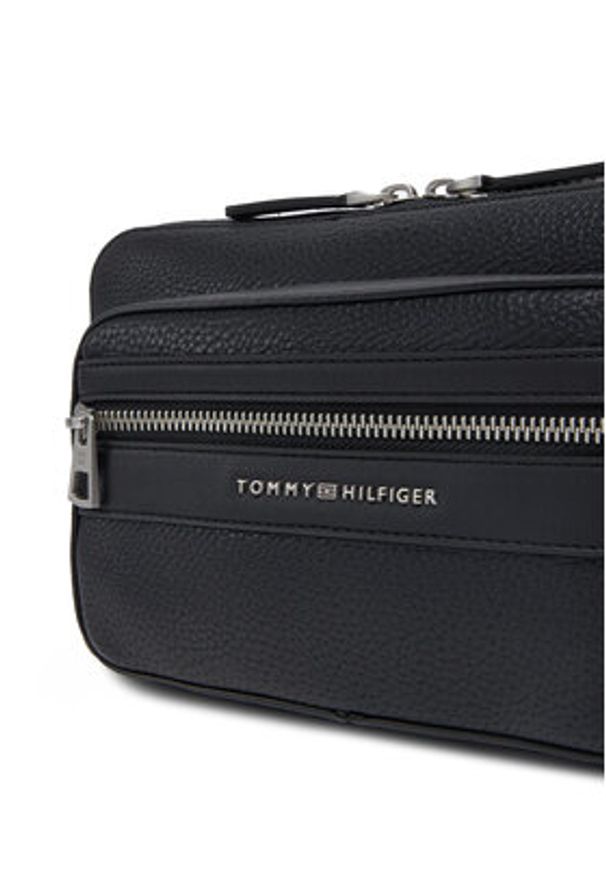 TOMMY HILFIGER - Tommy Hilfiger Saszetka nerka Th Central Bumbag AM0AM13352 Czarny. Kolor: czarny. Materiał: skóra