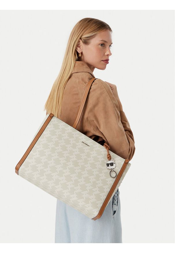 Karl Lagerfeld - KARL LAGERFELD Torebka B3W30136 Kremowy. Kolor: kremowy. Materiał: skórzane