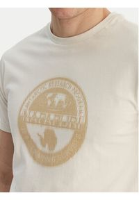 Napapijri T-Shirt S-Mahsa NP0A4FZB Écru Regular Fit. Materiał: bawełna #4