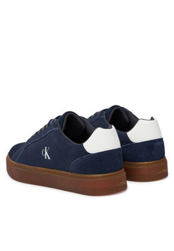 Calvin Klein Sneakersy Classic Cupsole Laceup Su YM0YM01434 Granatowy. Kolor: niebieski. Materiał: zamsz, skóra