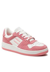 Tommy Jeans Sneakersy Tjw Retro Basket Washed Suede EN0EN02486 Różowy. Kolor: różowy. Materiał: skóra #3