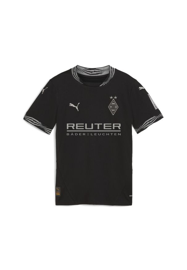 Puma - Młodzieżowa koszulka Borussia Mönchengladbach 24/25 PUMA. Kolor: czarny, szary, wielokolorowy. Wzór: paski. Sport: piłka nożna