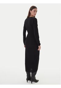 Kontatto Sukienka dzianinowa 3M0964C Czarny Slim Fit. Kolor: czarny. Materiał: syntetyk