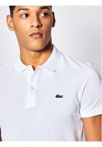 Lacoste Polo PH4012 Biały Slim Fit. Typ kołnierza: polo. Kolor: biały. Materiał: bawełna #3