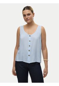 Vero Moda Top Bumpy 10325830 Błękitny Standard Fit. Kolor: niebieski. Materiał: wiskoza #1