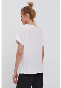 Haily's T-shirt damski kolor biały. Okazja: na co dzień. Kolor: biały. Wzór: nadruk. Styl: casual
