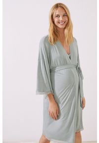 Women Secret - women'secret szlafrok Maternity kolor zielony. Kolor: zielony #1