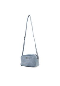 Calvin Klein Torebka Denim Ew Double Zip Camera Bag LV04F3226G Błękitny. Kolor: niebieski