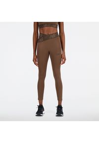 Legginsy damskie New Balance WP21177DUO – brązowe. Stan: podwyższony. Kolor: brązowy. Materiał: materiał. Sport: fitness #1