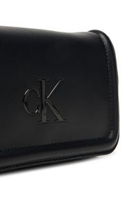Calvin Klein Torebka Bold Ck Flap Crossbody LV04F1027G Czarny. Kolor: czarny. Materiał: skórzane #3