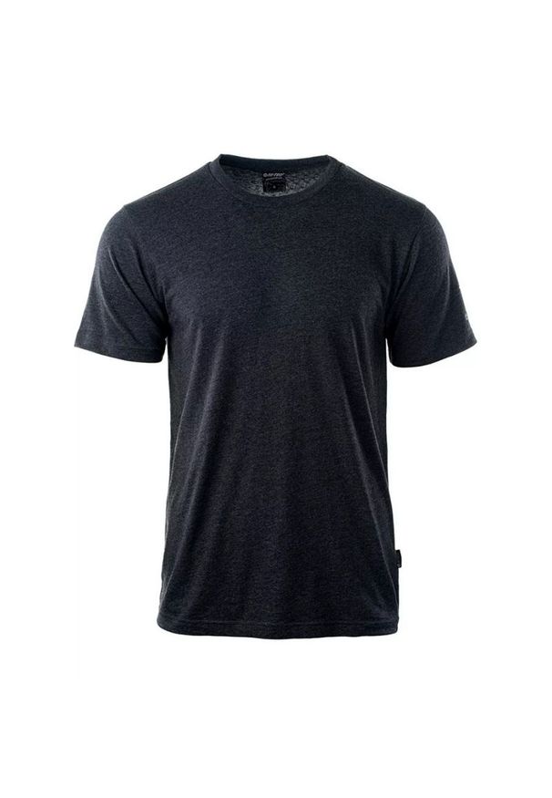 Hi-tec - Koszulka męska Hi-Tec Plain - ciemnoszara, Rozmiar M. Kolor: szary. Materiał: bawełna, materiał. Wzór: jednolity