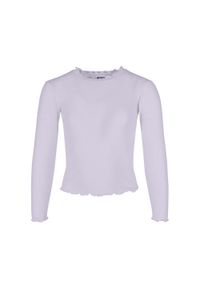 Urban Classics - T-shirt Dla Dziewczynki Krótka Prążkowany Z Długim Rękawem. Kolor: czerwony, różowy, wielokolorowy. Materiał: prążkowany. Długość rękawa: długi rękaw. Długość: krótkie. Sport: turystyka piesza #1