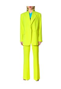 AGGI - Neonowo żółte spodnie Camilla. Kolor: żółty. Materiał: tkanina, jedwab, wiskoza. Styl: wizytowy #10