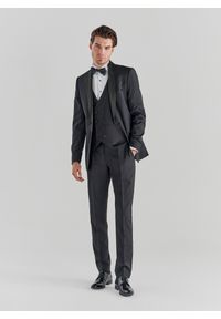 Pako Lorente - PAKO LORENTE – Spodnie smokingowe P000B-6S-001-C-S. Materiał: wełna. Wzór: gładki. Styl: młodzieżowy #10